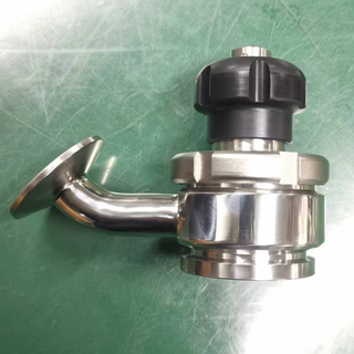 Válvulas manuais assépticas de aço inoxidável SS316L de alta qualidade com manivela de plástico termo preto