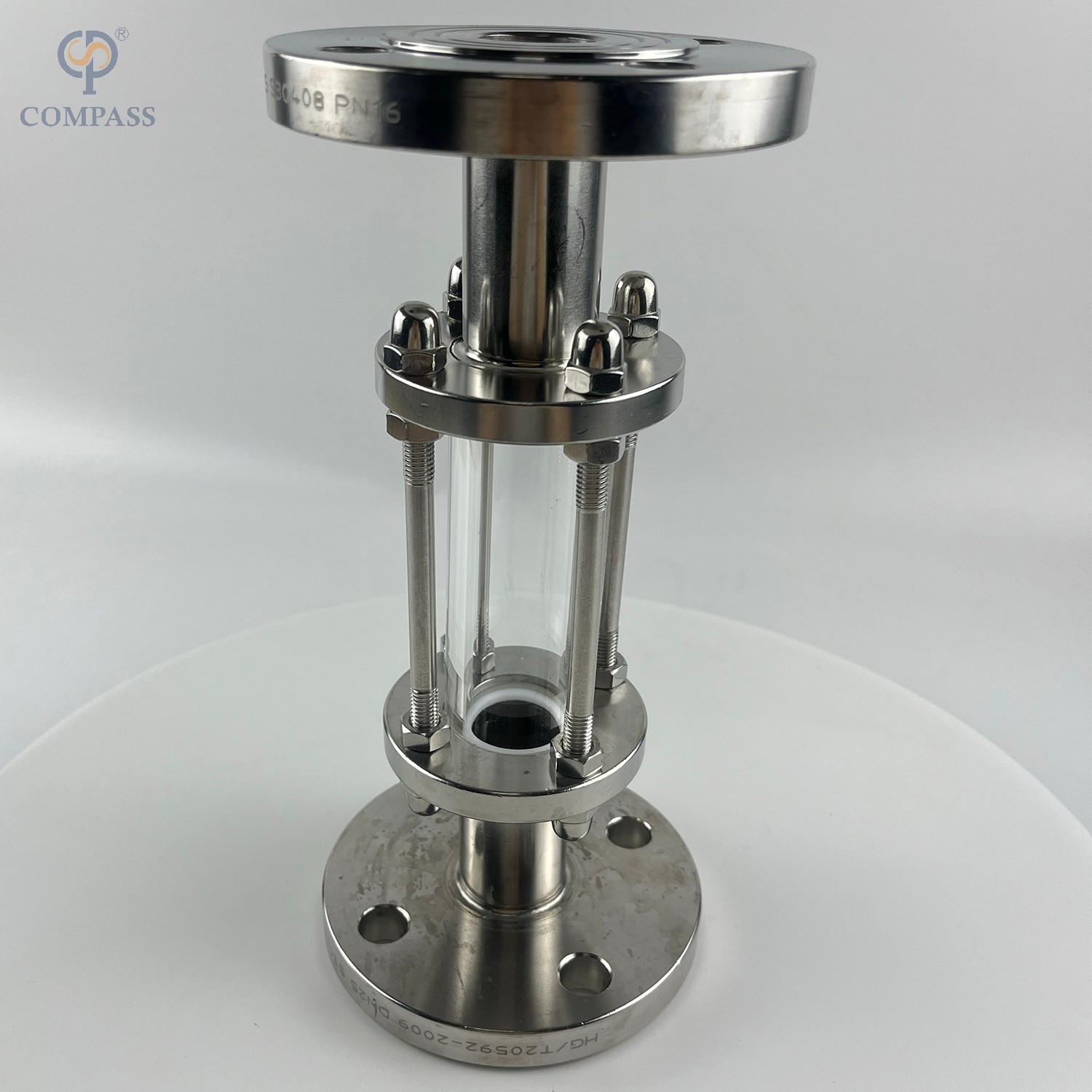 VISOR DE Extremidades FLANGEADAS DE AÇO INOX SANITÁRIO COM REVESTIMENTO DE PTFE