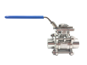 Válvulas de esfera de 3 peças com rosca higiênica sanitária em aço inoxidável