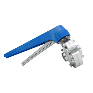 Válvulas borboleta manuais de soldagem sanitária de aço inoxidável