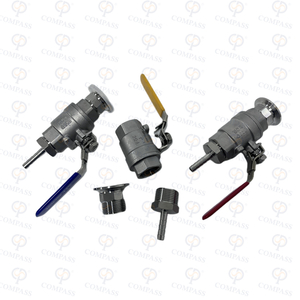 Válvula de esfera rosqueada fêmea de duas peças SS316 CF8M de aço inoxidável personalizada da indústria BSP PTFE 