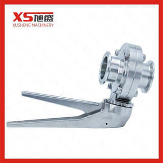 cota de 101,6 mm;Válvula Borboleta Triclamp de Assento de Aço Inoxidável Ss304 EPDM