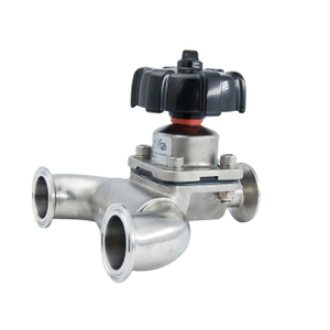 Válvula de diafragma manual de aço inoxidável sanitário 304 316L