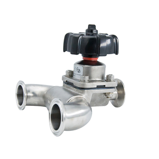Válvula de diafragma manual de aço inoxidável sanitário 304 316L