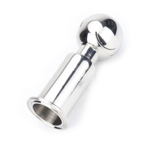 Bola de spray de limpeza rotativa com braçadeira sanitária de aço inoxidável