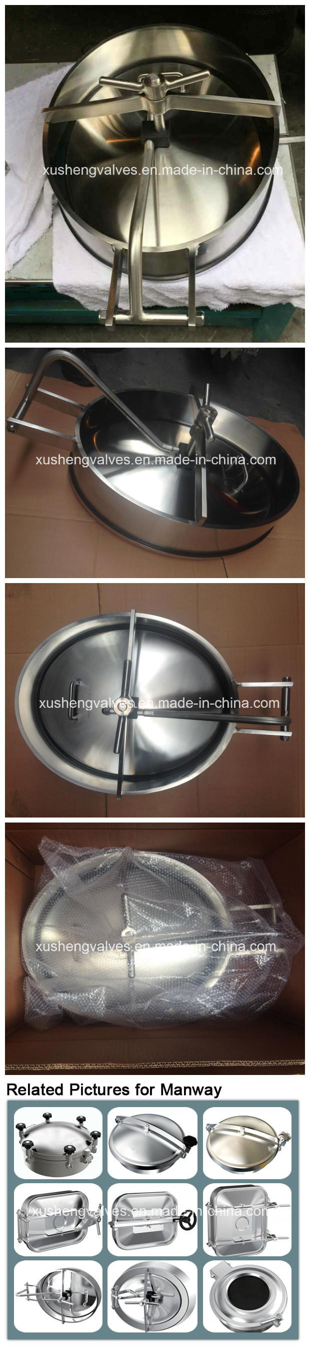 Sanit&aacute;ria de a&ccedil;o inoxid&aacute;vel Sus304 Oval Manway