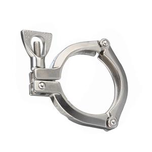 Conjunto de virola de braçadeira de pino duplo para encaixe de tubo sanitário