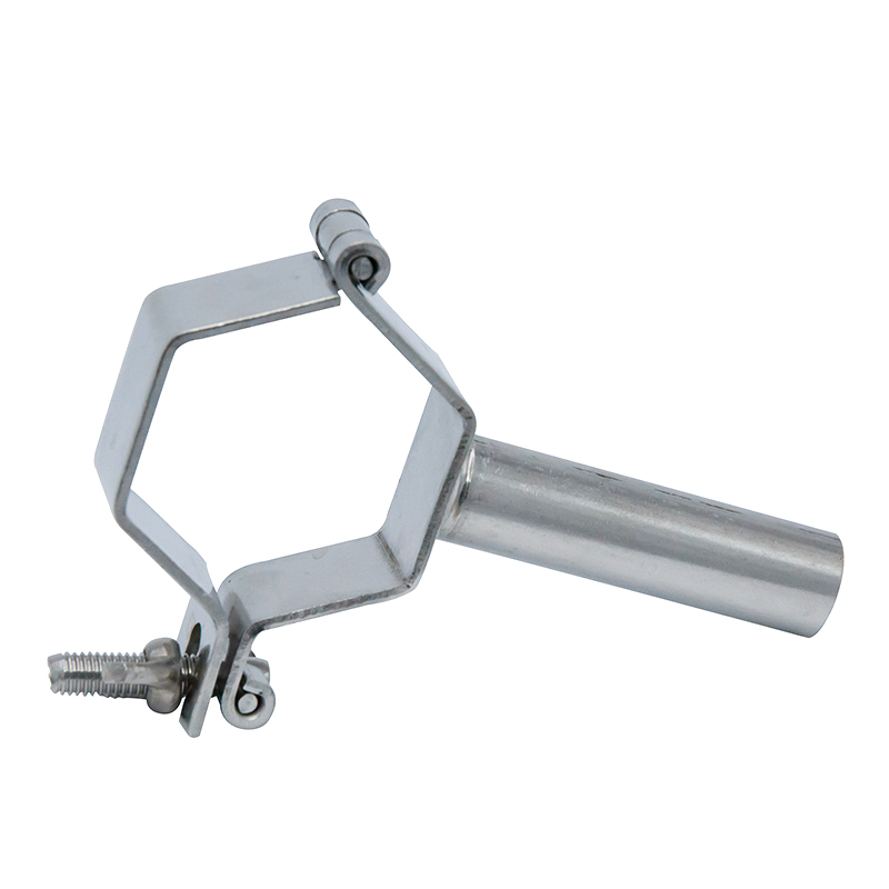 Suporte de tubo hexagonal de 63,5 mm com material sanitário