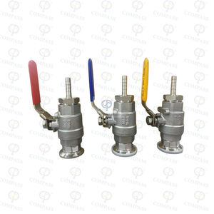 Válvula de esfera BSP rosqueada fêmea de duas peças de aço inoxidável industrial SS304 CF8 com assento em PTFE