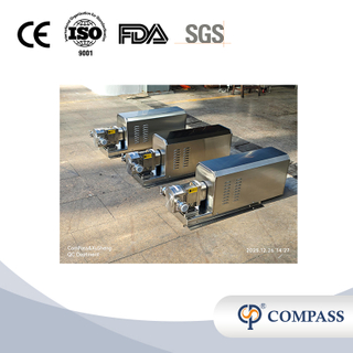 Bomba sanitária do lóbulo SS316L com motor de relação fixa 