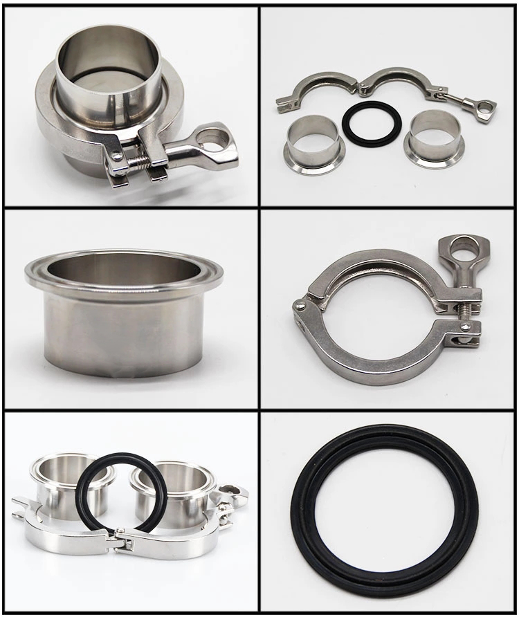 Ferrola de bra&ccedil;adeira de a&ccedil;o inoxid&aacute;vel sanit&aacute;ria