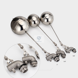 Válvula de esfera flutuante de rosca macho de aço inoxidável para tanque de água