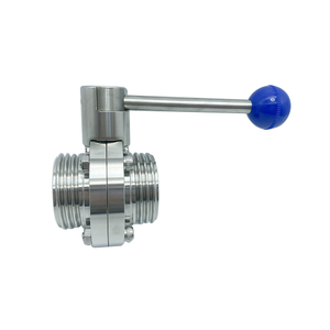 Válvulas Borboleta Manuais de Rosca Macho Sanitária SS304 SS316L