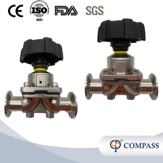 1/2 polegada de 12,7 mm de alta qualidade higiênica higiênica aço inoxidável SS304 SMS CLAMP DIAFRAGMA VÁLVULA