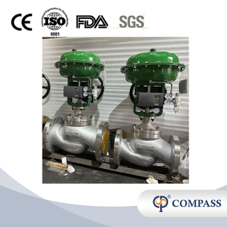 DN25-DN400 I SS304 Válvulas de modulação pneumática de aço inoxidável de aço inoxidável com posicionador com posicionador