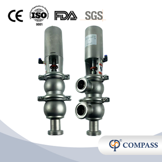 VÁLVULA DESVIADORA DE LINHA PNEUMÁTICA MODELO SS316LSMS 21