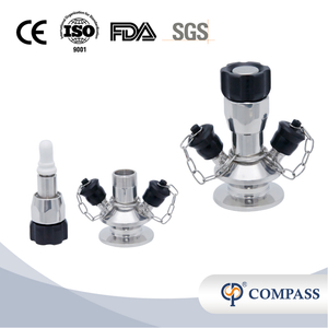 Modelo SGF TRI Microbial Tri aperto válvulas de amostragem de grau sanitário de alta qualidade