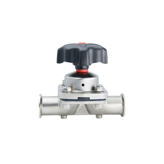 Válvula de membrana de diafragma sanitária manual de aço inoxidável