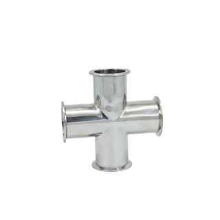 Braçadeira sanitária de aço inoxidável SS304 com quatro cruzes