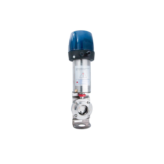 Válvulas borboleta de aço inoxidável com braçadeira sanitária C-Top