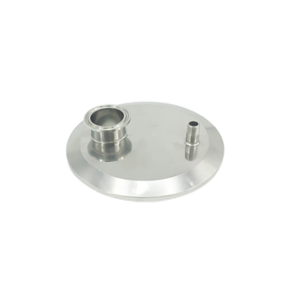 Tampa de extremidade sólida Sanitary Tri Clamp com tubo de rosca NPT